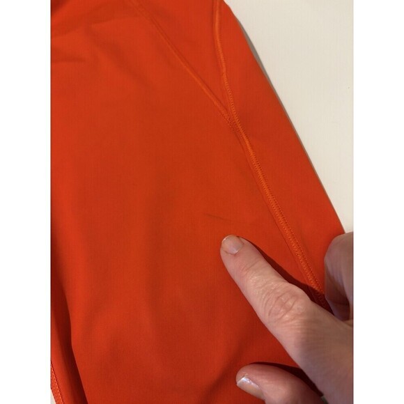 Athleta Velocity Stash Pocket Crop Leggings Bright Red Orange Medium Tall - Picture 14 of 15